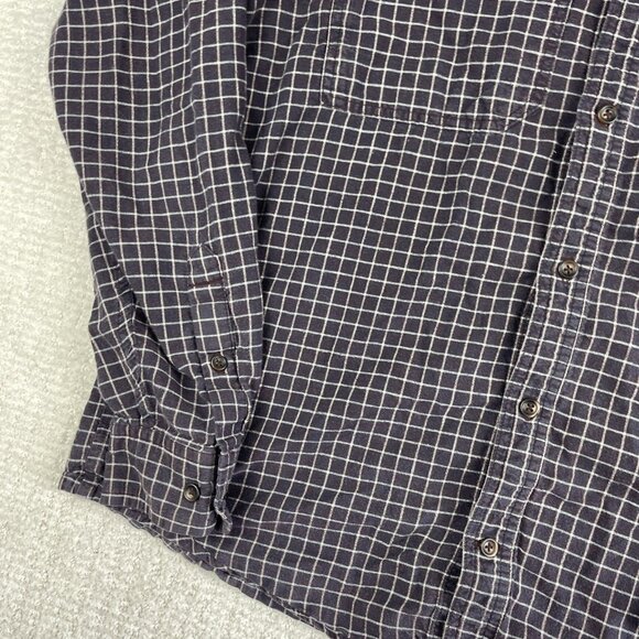 Outdoor Research Shirt Mens M Purple Check Ironhorse Long Sleeve Hemp READ** - Picture 5 of 16